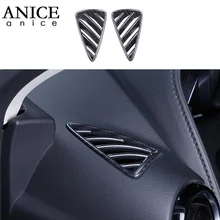 2 шт. углеродного волокна ABS цвет приборной панели вентиляционное отверстие крышки объемного отделка Подходит для MAZDA CX-3 CX3 Mazda demio Mazda2