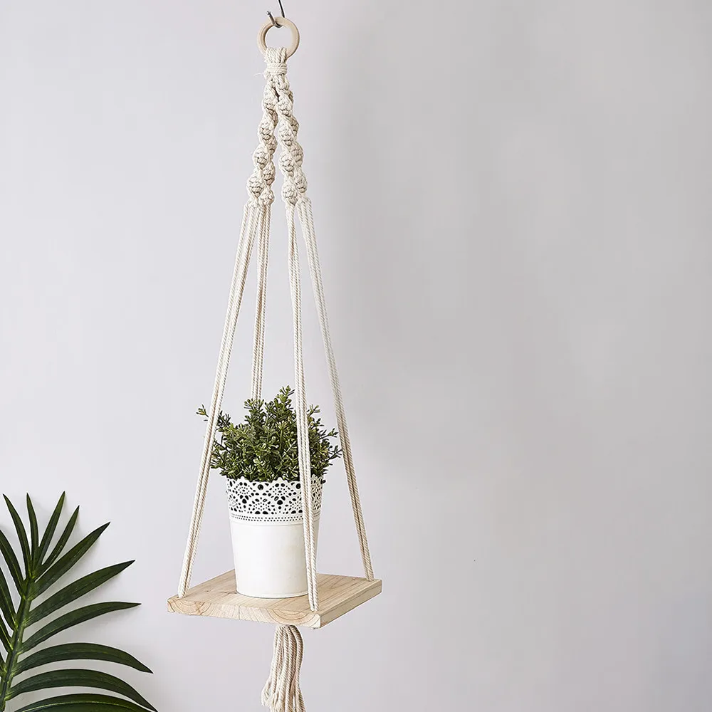 

Hanging Macrame Plant Hanger Hook Planter Holder Basket for Garden Home Flower Pot Hanging Indoor Outdoor Decoration Cotton Rope