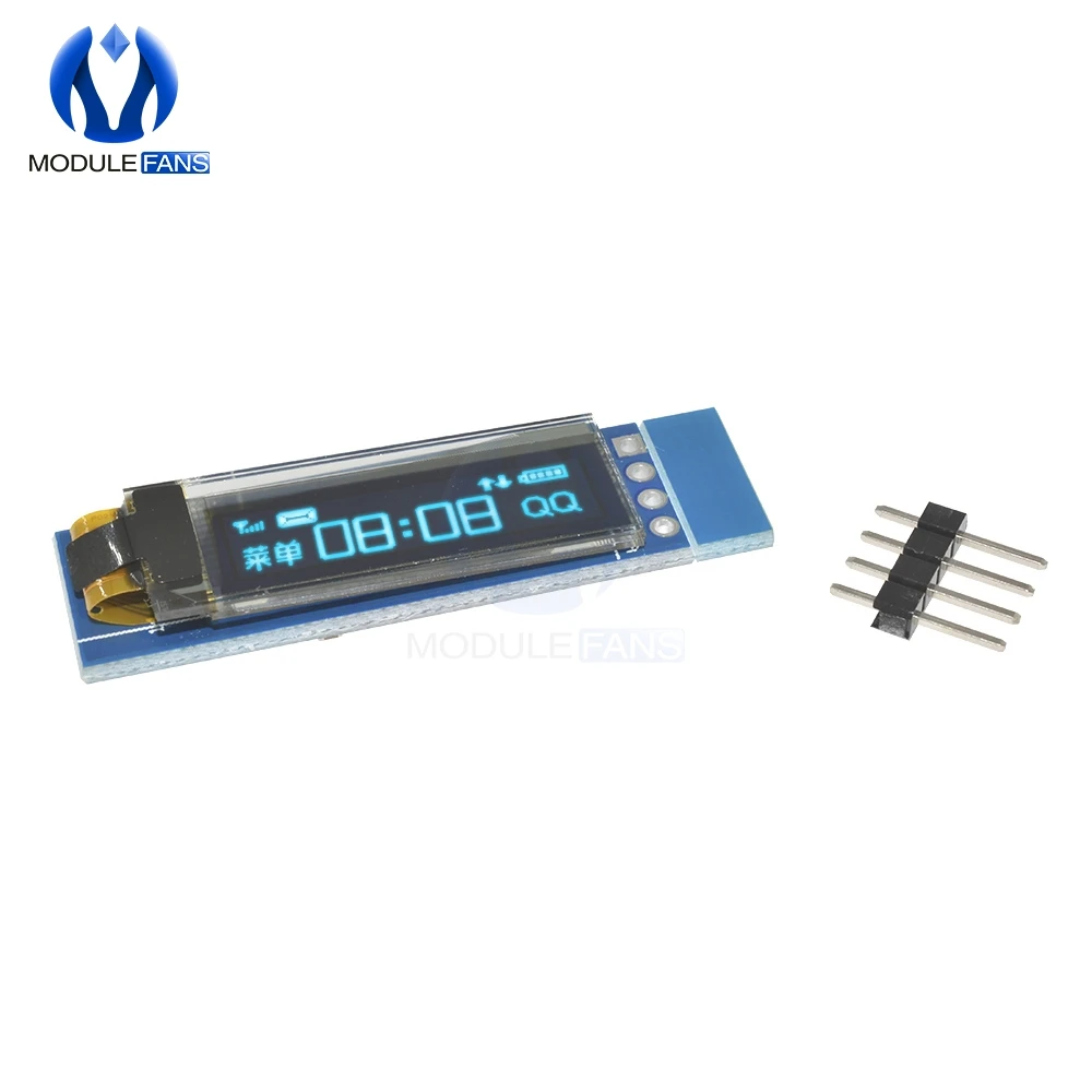 Модуль ЖК дисплея 0 91 дюйма 128x32 I2C IIC Серийный синий белый OLED 12832 SSD1306 экран для
