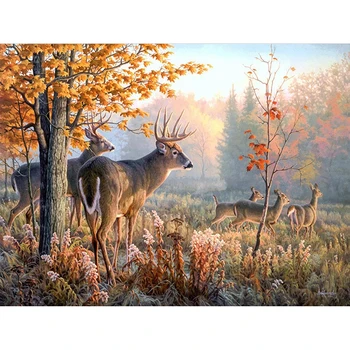 

5D DIY Diamond Embroidered Full Square Diamond Mosaic Forest deer Diamond Painted Cross Rhinestone