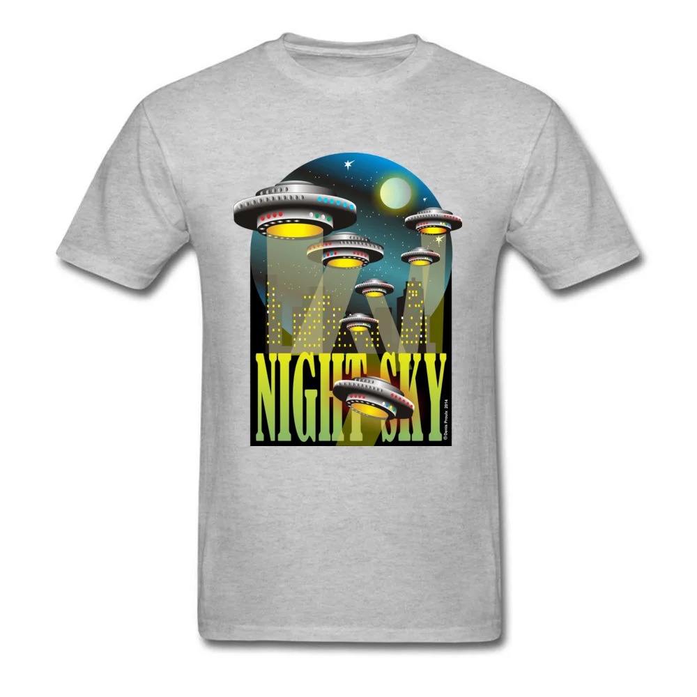 NightSkyOne 100% Cotton Tops Shirt for Men Classic Tshirts Summer Faddish Round Neck Tops T Shirt Short Sleeve NightSkyOne grey