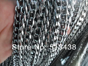 

Free ship! 50 meters heavy mirror polishing!Stainless Steel 8mm link chain.jewelry finding DIY necklace bracelet in Bulk