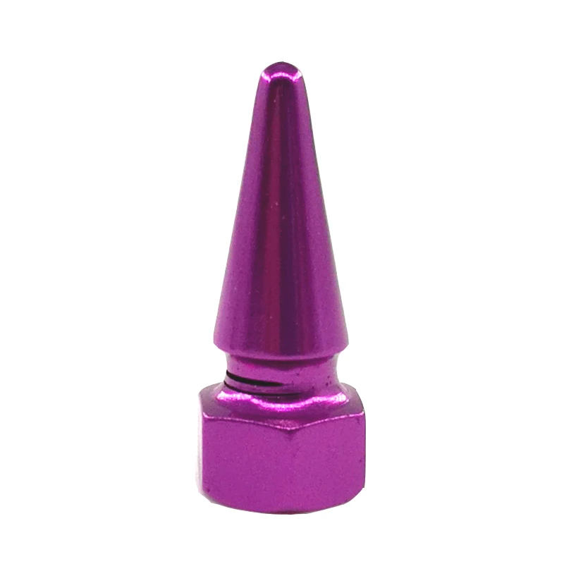 Purple 40 шт. конусные алюминиевые колпачки для шин Автомобиль Велосипед Мотоцикл сплав колпачки штока клапана для US клапан автостайлинг Запчасти Аксессуары - Цвет: Purple