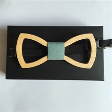 Европейская Настоящая Натуральная ручная деревянная бабочка модный Индивидуальный аксессуар геометрический дизайн деревянный галстук-бабочка галстук с черной коробкой