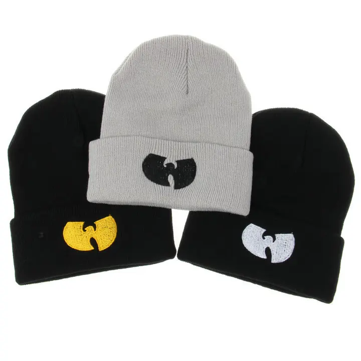 

SXKN008 Winter Beanies WUTANG Embroidery Knitted Hat Warm Hip Hop Ski Skullies Caps Bonnet Homme Gorras