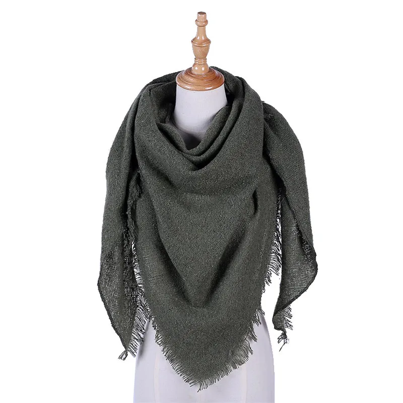  Womens Pashmina Shawl Wrap Scarf Solid Color Cashmere Soft Wrap palatine women's scarves handkerchief hijab scarf 40MA0815