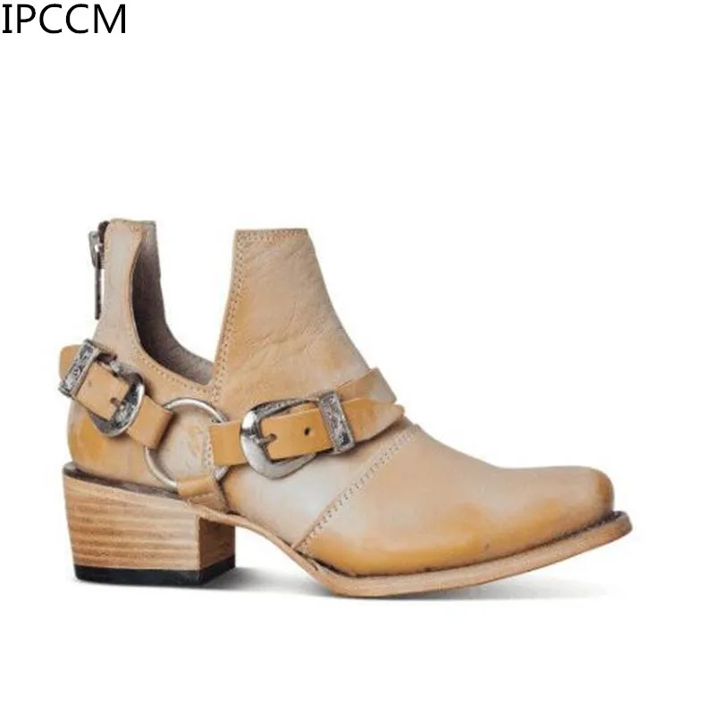 

2019 Spring And Autumn New European And American Style Fashion Personality Trend Breathable Woman Middle With Single Shoes