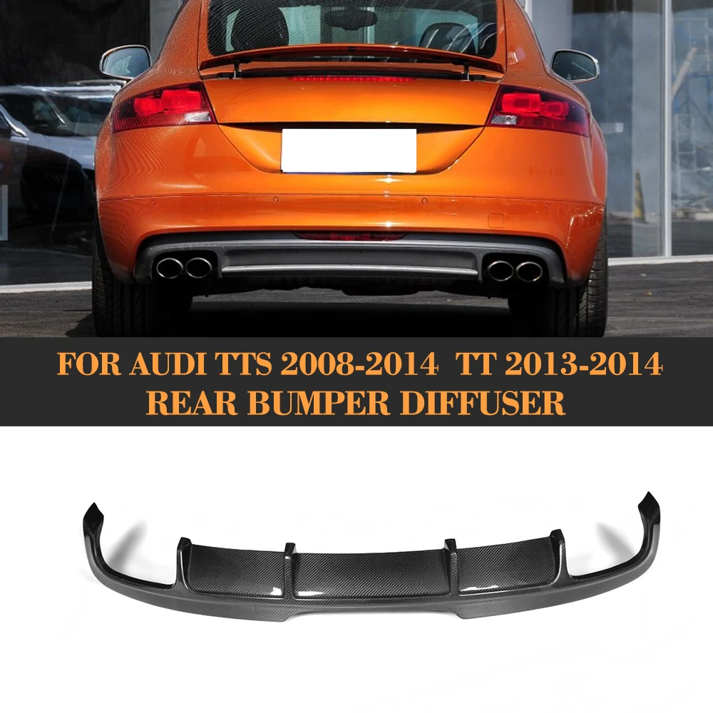 

Carbon Fiber Auto Car Rear Bumper Diffuser Lip for Audi TTS Bumper 2008 - 2014 TT 2013 2014