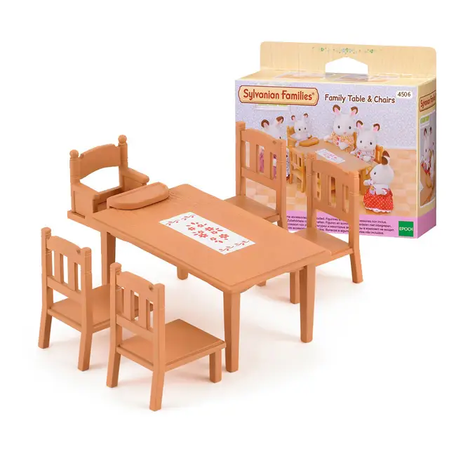 Sylvanian Families Dollhouse Playset Family Table Chairs Set