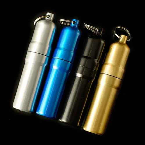 

(5 cigarettes) aluminum alloy mini portable waterproof cigarette case box Sealed small bottle random color 103*23mm