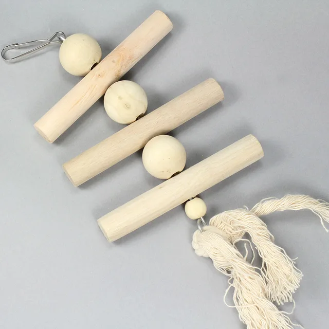 1PCS Solid Wood Bird Toy Parrot Toy Natural Toyin Bird Cages & Nests