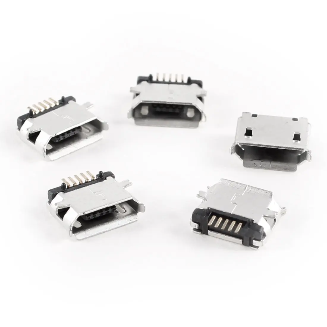 5 x Pcs Mini USB Type B Female 5-Pin SMT SMD Socket Jack Connector PCB UK 