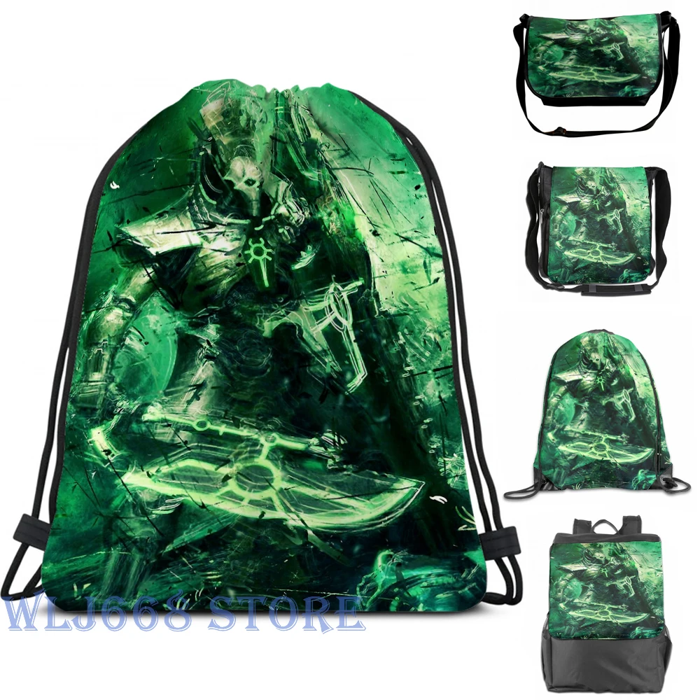

Funny graphic print shoulder Bags women Necron Lychguard - Unyielding Single shoulder backpack travel for men Gym Bag