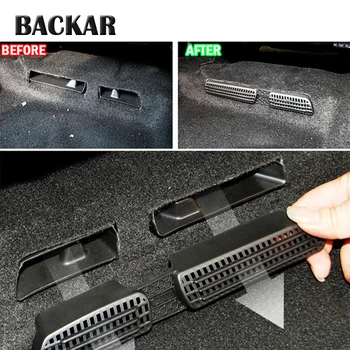 

BACKAR 2pcs Auto Car Styling For Volkswagen Toruan MK2 VW Tiguan 2017 2016 2018 Air Vent Outlet Protective Covers Accessories