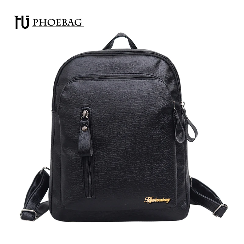 

HJPHOEBAG Brand Luxury women backpack fashion simple style ladies school bag PU high quality mochila escolar package Z-467