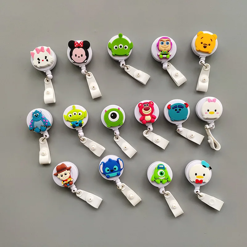 

15pcs/lot Cute Nursing Retractable Badge Holder Retractable Work Badge Id Card Holder for Hospital Security Badge Nurse Gift