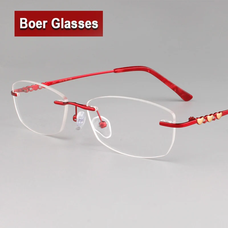 Чистый титановая оправа для женщин очки для света вес оправы очки при близорукости оптический рецепт очки 2891