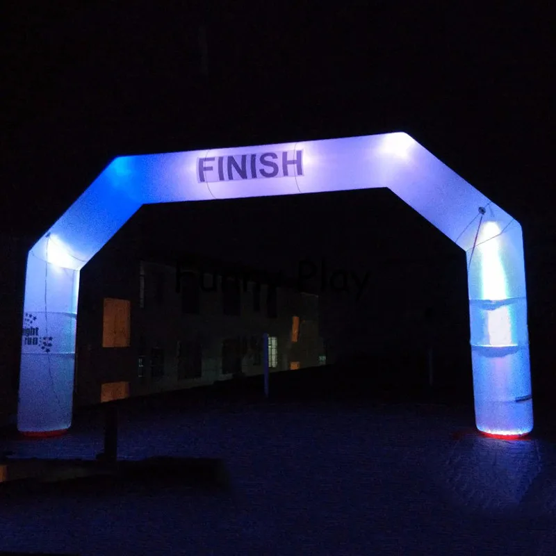

8m Inflatable event arch for Advertisement with LED light and Double Sided Digital logo printing arch balloon for promotional