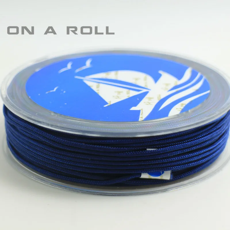 1,5 мм нейлоновый шнур нить китайский узел макраме шнур браслет плетеный шнур DIY кисточки вышивка бисером 14 м/рулон 14 цветов - Цвет: 7
