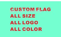 

Custom flag 90*150CM all logo all color royal flag With White Sleeve Metal Gromets