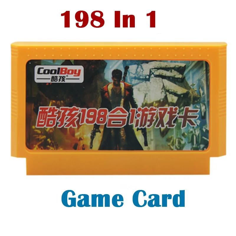 

198 in 1 Game Cards 60 pin 8 Bit  game cartridge games player For tv video game console