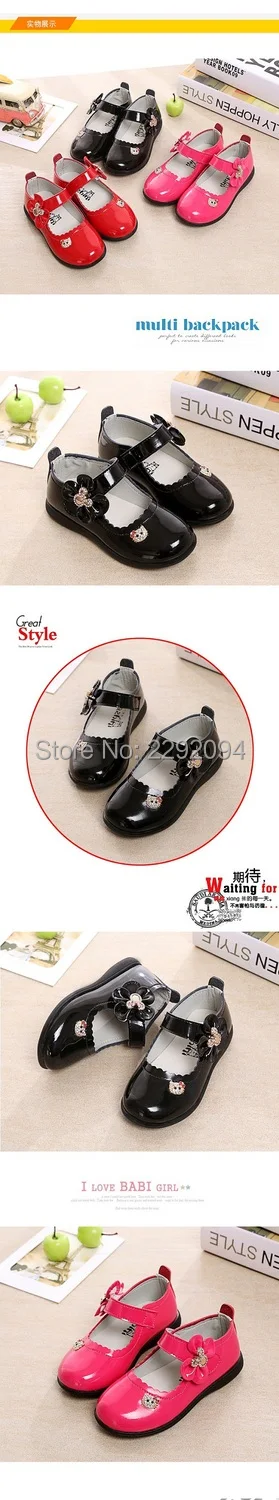 Весна г. Новая детская кожаная обувь Корейская танцевальная обувь принцессы с бантом для девочек, тонкие туфли для маленьких девочек размер 21-36