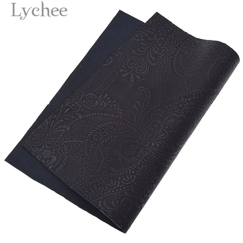 Lychee Life 29x21 см A4 тисненая Цветочная кожаная ткань высокого качества Синтетическая Кожа DIY материал для сумок одежды - Цвет: 1