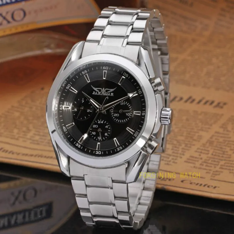 

Jargar Automatic Men Watch Stainless Steel Band with Gift Box