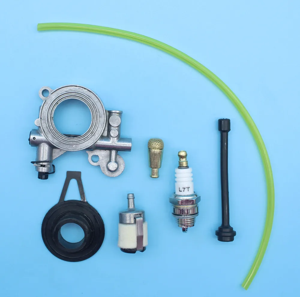 Oil Pump Worm Gear Fuel Oil Filter Line Kit For Husqvarna 362 365 371 372 372xp 385 390