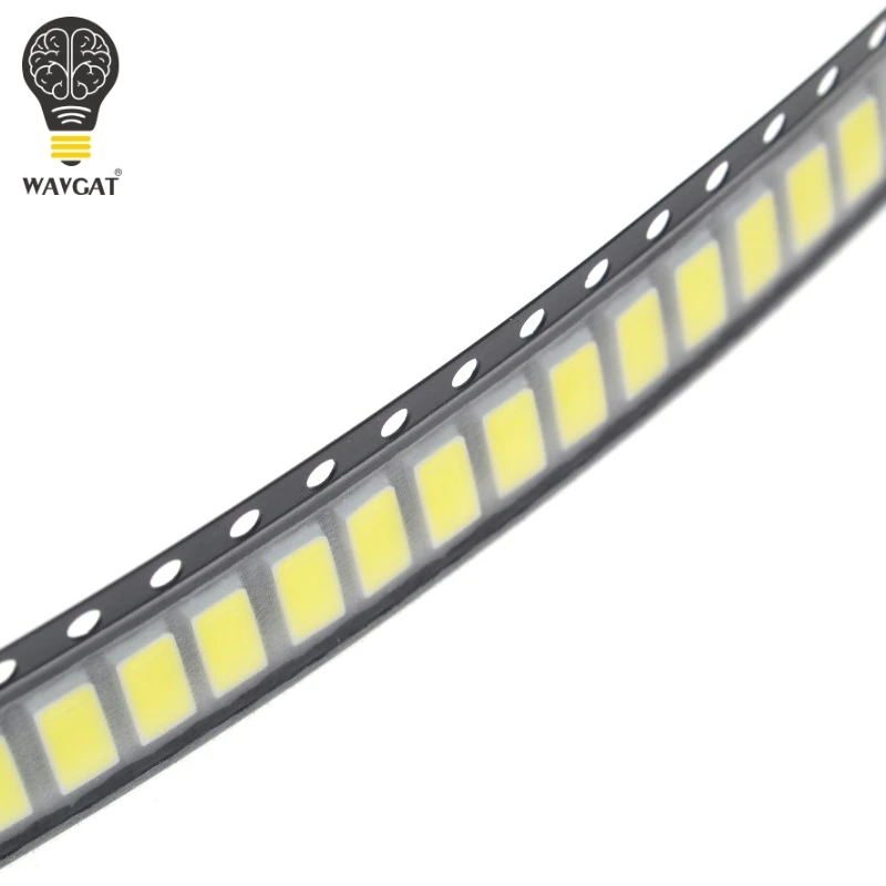 100 шт 5630/5730-CW/WW 0.5W-150Ma 50-55lm 6500K белый светильник SMD ...