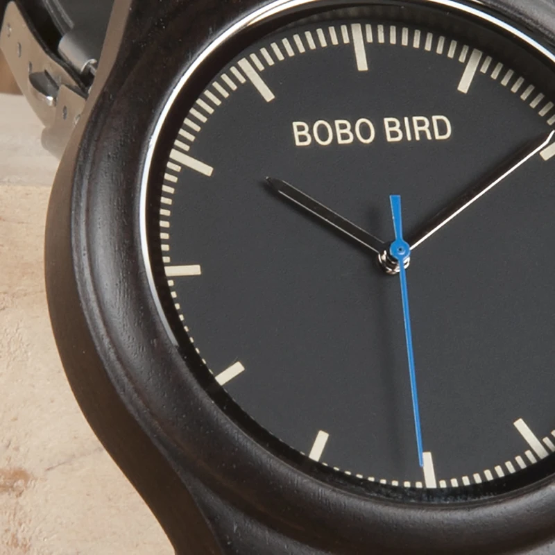 BOBO BIRD New Designer Luxury Wood Wrist Watch Men Japan Move' Quartz Watches with Wooden Watch Box relogio masculino C-O03