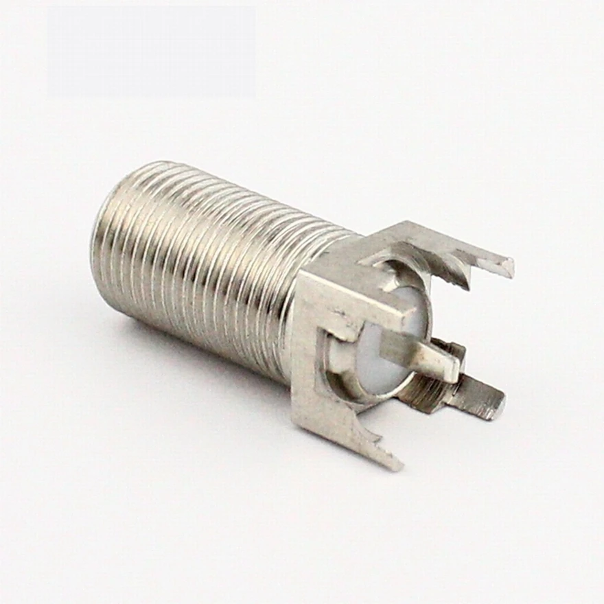 

F type Female connector with stand PCB Mount Straight RF coaxial Connector 10pcs/lot