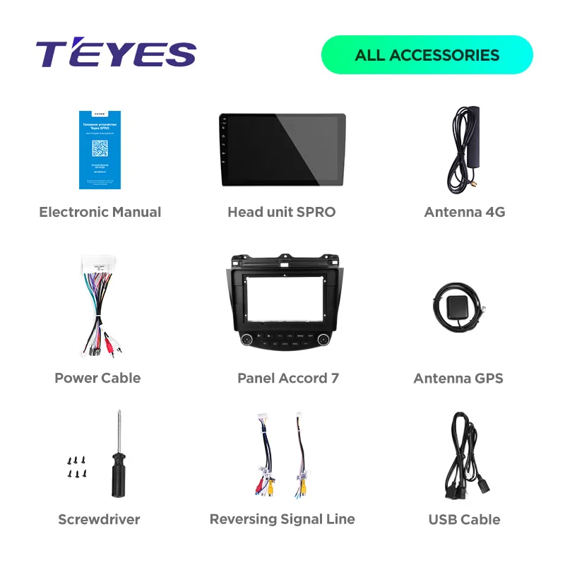 Best TEYES SPRO For Honda Accord 7 CM UC CL 2005 2006 2007 2008 Car Radio Multimedia Video Player Navigation GPS Android 8.1 No 2din 5