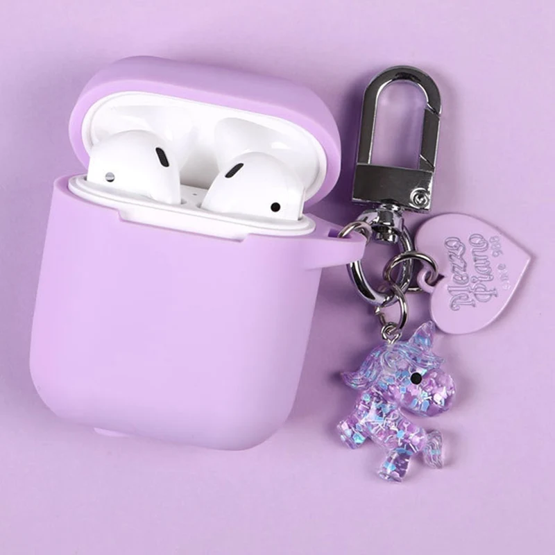 Декоративный силиконовый чехол с единорогом для Apple защитный Airpods Bluetooth наушников