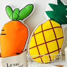 Печать гигантский ананас морковь плюшевые подушки декоративные фрукты подушка чучела овощи подушка в виде еды магазин окна шоу