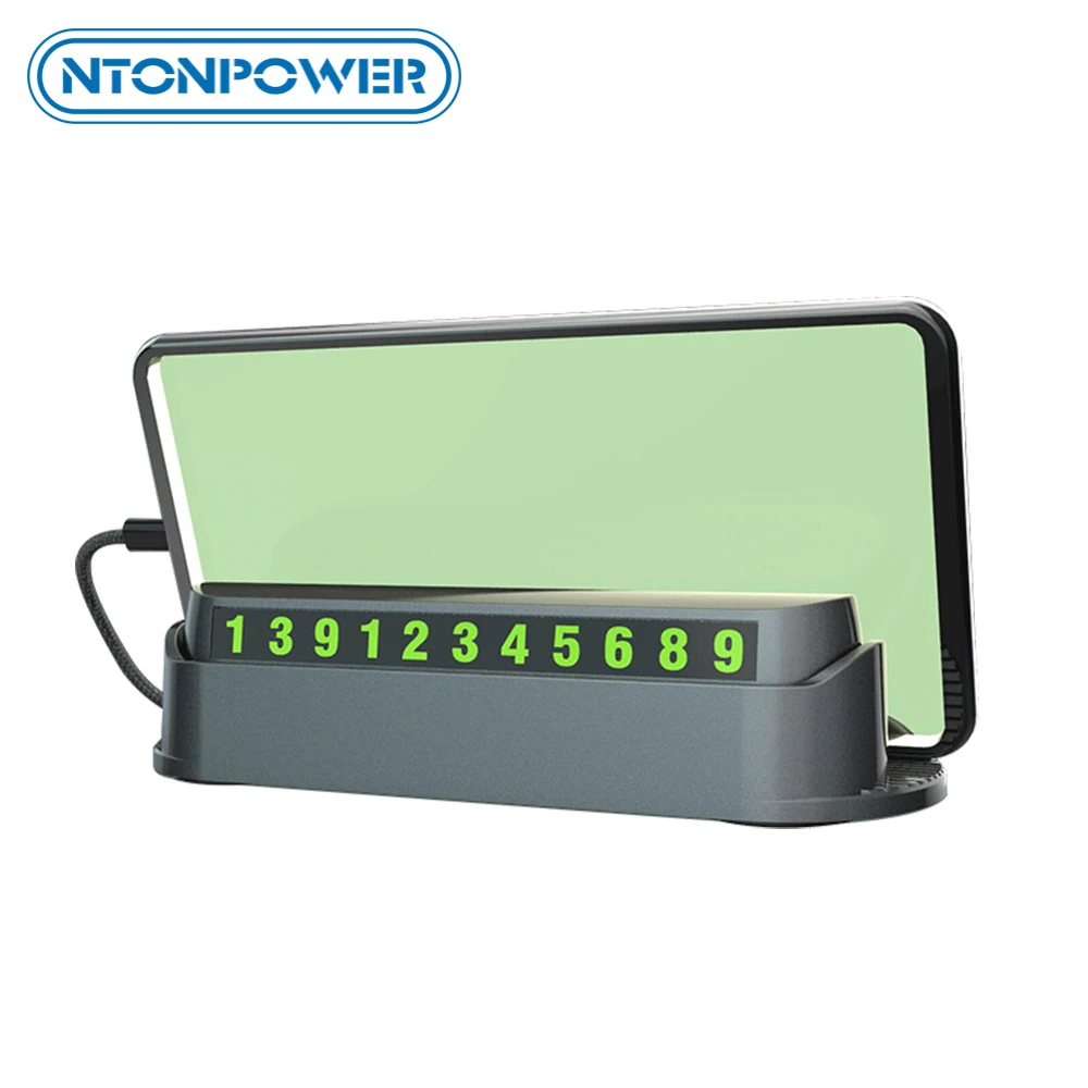 

NTONPOWER Universal Temporary parking phone number card with Phone Stand Holder Magnetic digital stickers with Car Air Purifiers