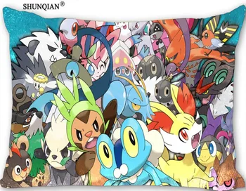 

Hot Nice Pokemon Rectangle Pillowcase zipper Wedding Custom Pillow Case For Bedroom Pillow Cover(two sides) 17-12.29