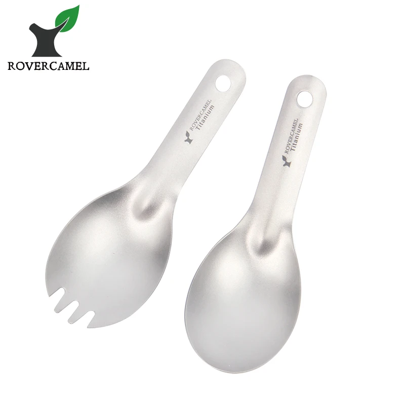 

Rover Camel Portable Short Handle Titanium Spoon Fork for Outdoor Hiking Travelling Ta8010/Ta8011