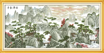

Great achievement Counted Cross Stitch 11CT Printed 14CT Set DIY Chinese Cotton Cross-stitch Kit Embroidery Needlework