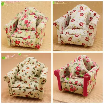 

G05-X071 children baby gift Toy 1:12 Dollhouse mini Furniture Miniature baby Fabric Sofa send by random 1pcs