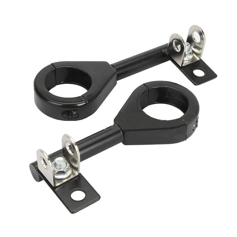 

2x 41mm Chrome Motorcycle Turn Signal Lamp Holder Driving Passing light Turn Signal Relocation Fork Mounts Brackets For Harley