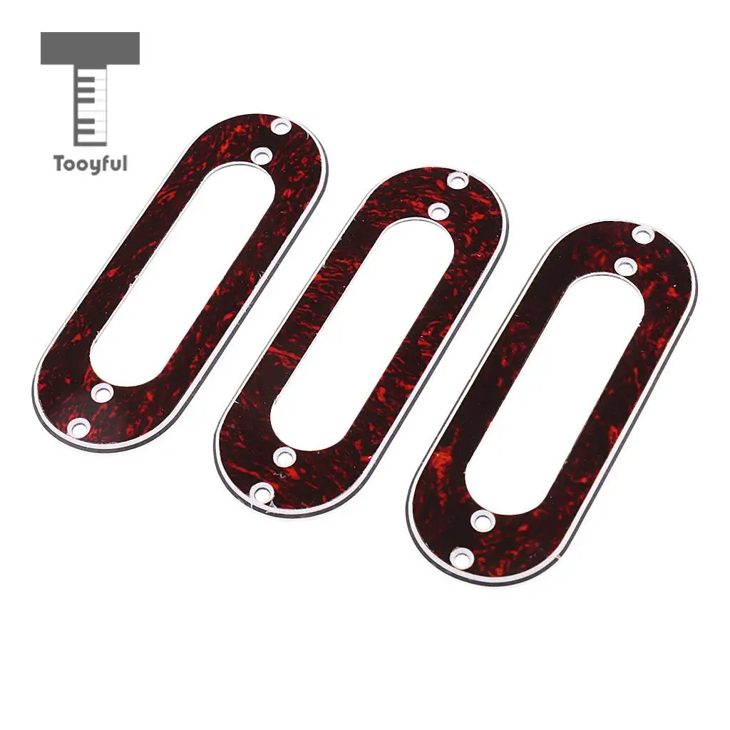 Tooyful 3 Pieces Guitar Single Coil Pickup Mounting Ring for Electric Guitar Parts Accessories