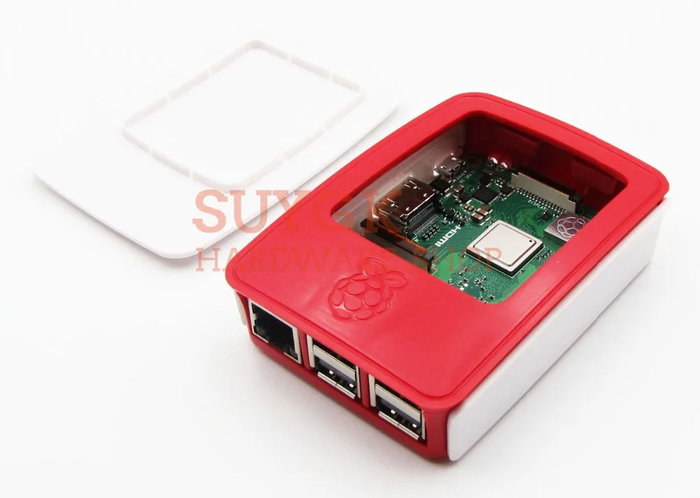Оригинальная официальная коробка для Raspberry Pi 3 Model B + plus красно белый пластиковый