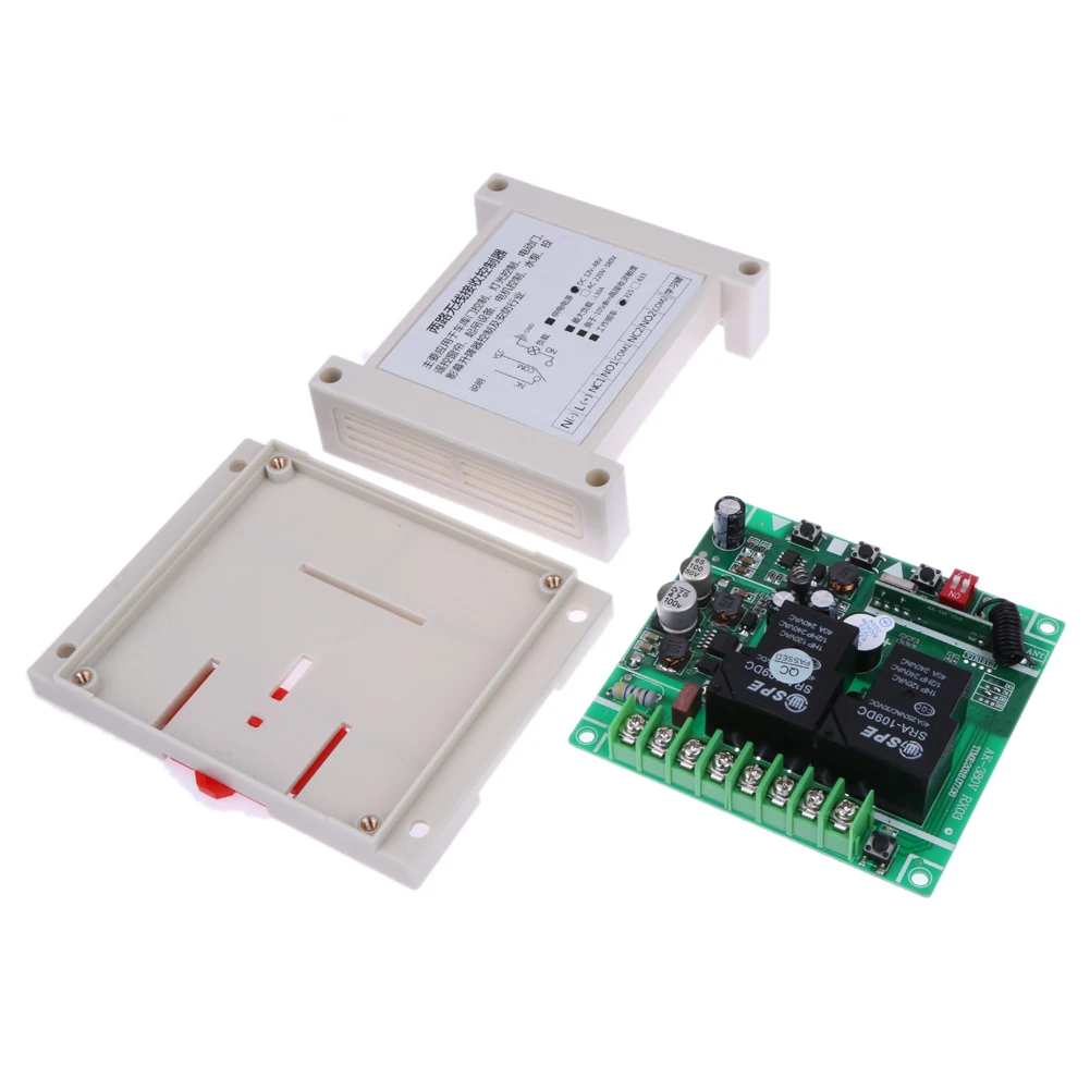 

DC12-48V Two Wireless Receiver Remote Controller for Lights Electrically Operated Doors Windows Curtains Lifting Appliance