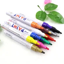 12 color waterproof car tire tire tread CD metal permanent paint mark Graffti oily mark Macador Caneta stationery