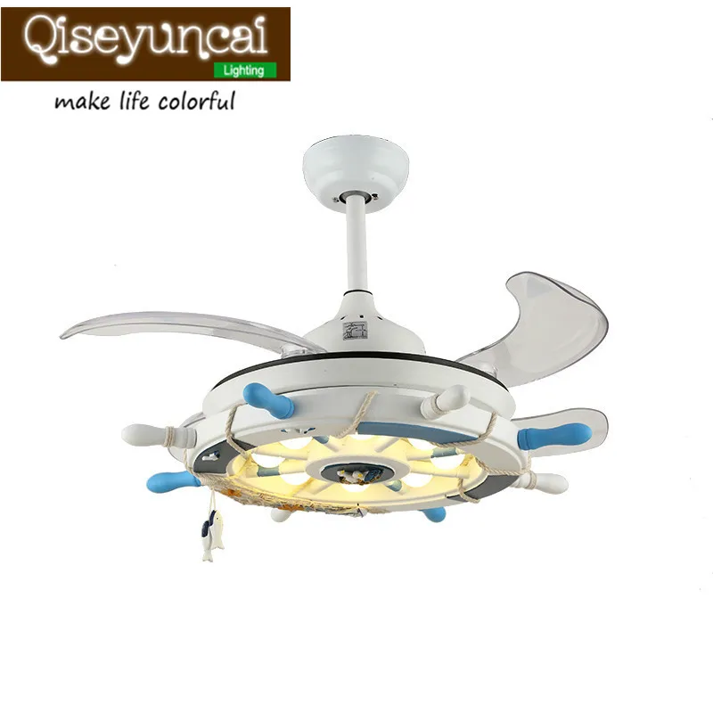 Qiseyuncai Wind Vane Ceiling Fan Light Restaurant Children S Room