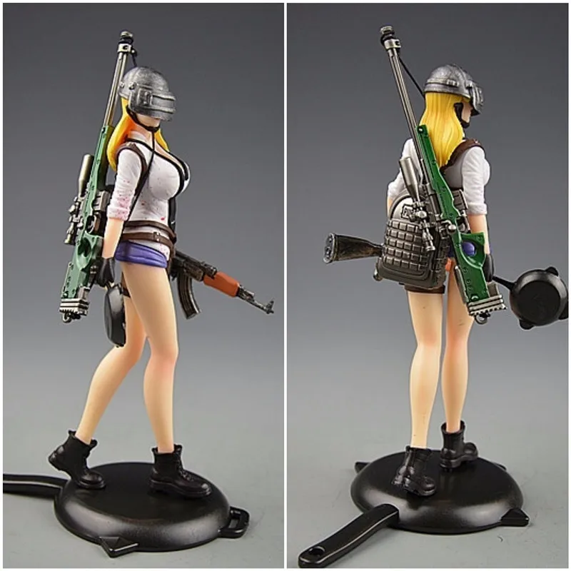  PUBG Playerunknown's Battlegrounds Around 6 inch doll Female characters figure spot to eat chicken 