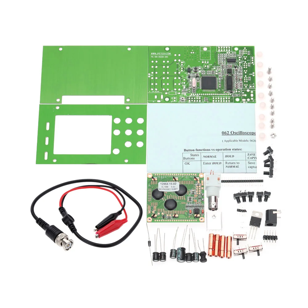 Электронный мини ЖК-цифровой осциллограф DIY Kit DSO062 1 м Banwidth 2Msps частота дискретизации в реальном времени осциллограф