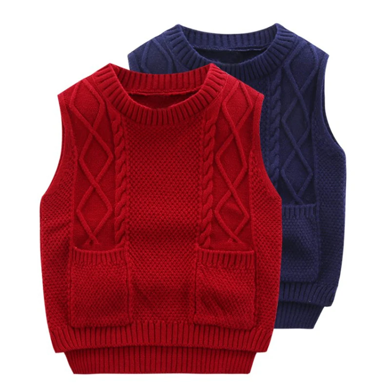 2018 New Arrivals Boys Pullover Knitted Vest Coat Boys Sweaters