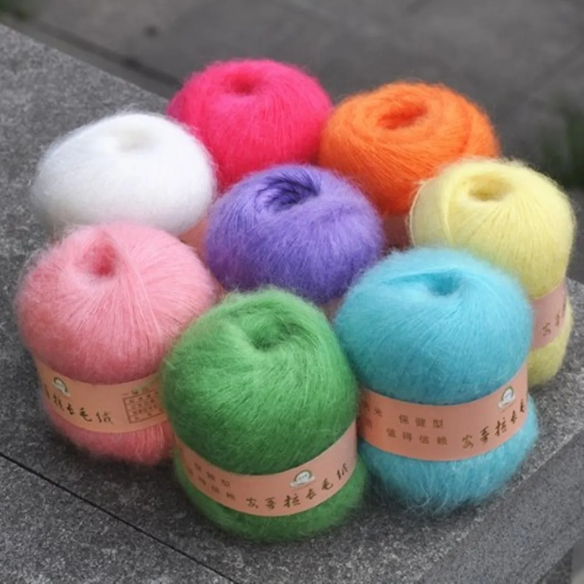 

250G(50g*5pcs) Angola Mohair Cashmere Wool Yarn For Knitting Scarf Shawl Sweater Dress DIY Baby Knitting Yarn